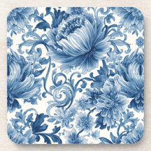 Blauwe Dromen | Bloemenschildering in waterverf Ch