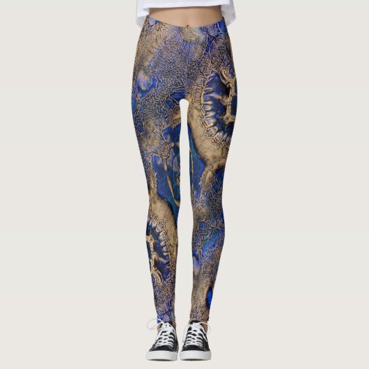Blauwe dromen leggings (Voorkant)