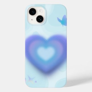 🦋 Blauwe Droom Hart Hoestebeschermer Case-Mate iPhone 14 Hoesje