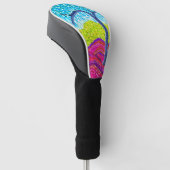 Blauwe droomboom golfheadcover (Schuin)