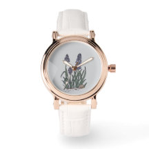 Blauwe Druifhyacint Horloge