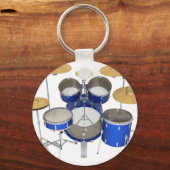 Blauwe drumkit: sleutelhanger (Voorkant)