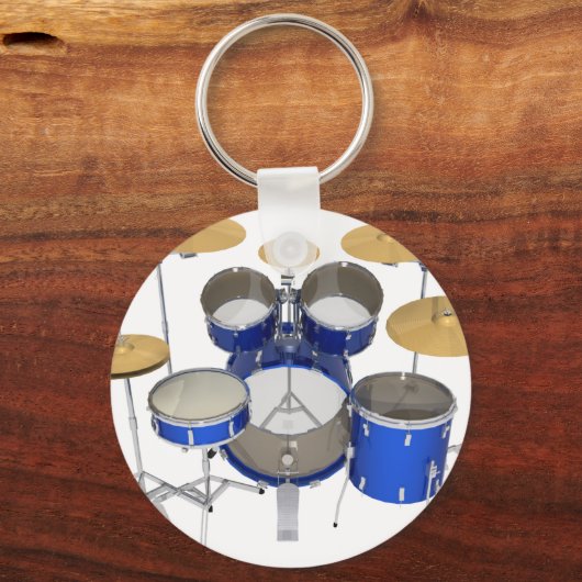 Blauwe drumkit: sleutelhanger (Voorkant)