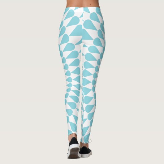 Blauwe druppels Patroonontwerp Leggings (Achterkant)