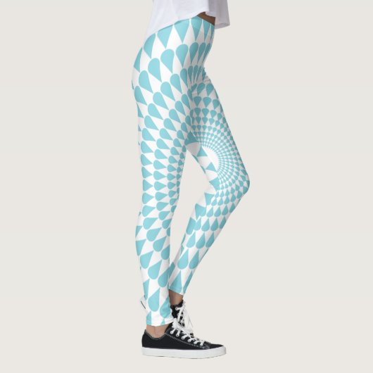 Blauwe druppels Patroonontwerp Leggings (Rechts)
