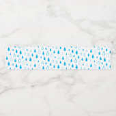 Blauwe druppels. waterfles etiket (Enkel label)