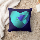 Blauwe duif van het hemelhart kussen (Deken)