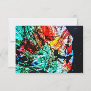 Blauwe duisternis abstracte uitnodiging, Abstract  Kaart