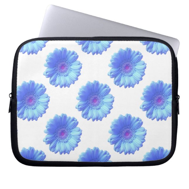 Blauwe duitvis laptop sleeve (Voorkant)