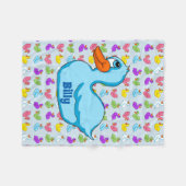 Blauwe Eend Fleece Deken (Voorkant (Horizontaal))