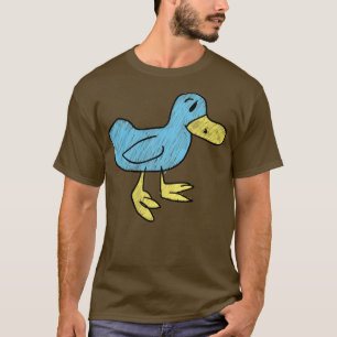 Blauwe eend hoed kwaktastisch t-shirt