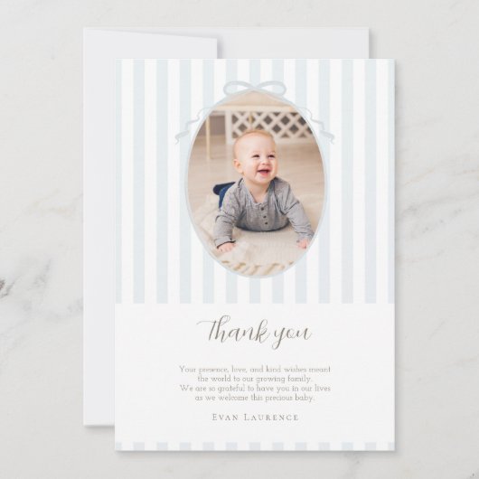 Blauwe Eendige Gans Foto Bedankkaart (Voorkant)