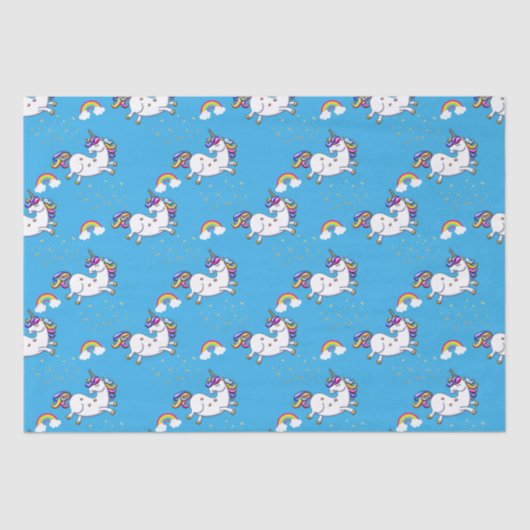 Blauwe eenduizen en goudsterren tissuepapier (Voorkant)