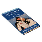 Blauwe Eenvoudige Foto slaat de Magnet Datum op Magneet (Rechterzijde)