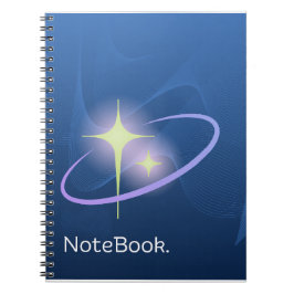 Blauwe eenvoudige minimalistische elegante kunst notitieboek