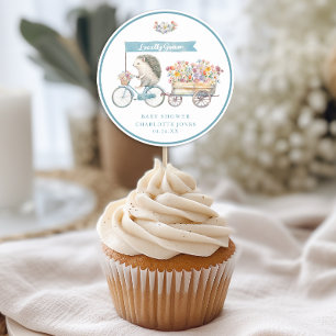 Blauwe Egel Baby Shower Favor Sticker – Lokaal 