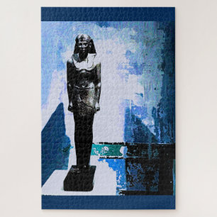 Blauwe Egyptische kunst schilderen Legpuzzel