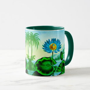 Blauwe Egyptische Waterlelie / Lotus Illustratie Mok
