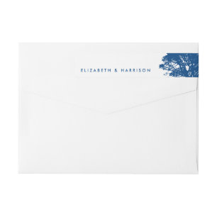 Blauwe eik boom, rustieke & minimalistische bruilo