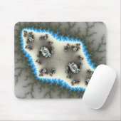 Blauwe eilanden - Fractal Mousepad Muismat (Met muis)