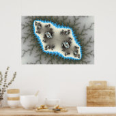 Blauwe eilanden - Fractal Poster (Keuken)