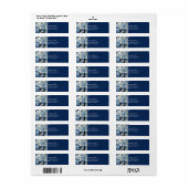 Blauwe Elegante Hydrangea Bruiloft Labels (Full Sheet)