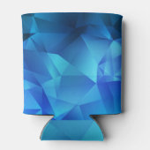 Blauwe Elegantie:  Driehoek Halftone Blikjeskoeler (Achterkant)