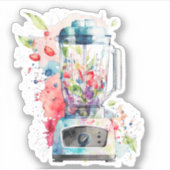 Blauwe elektrische blender sticker (Voorkant)