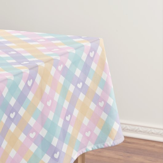 Blauwe en beige bloemen tafelkleed (Voorbeeld)