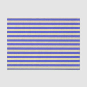 Blauwe en beige strepen tissuepapier
