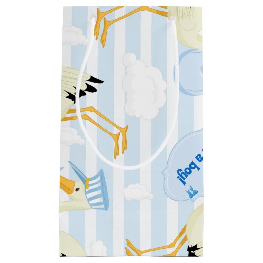 Blauwe en blanke babyjongen klein cadeauzakje (Voorkant)