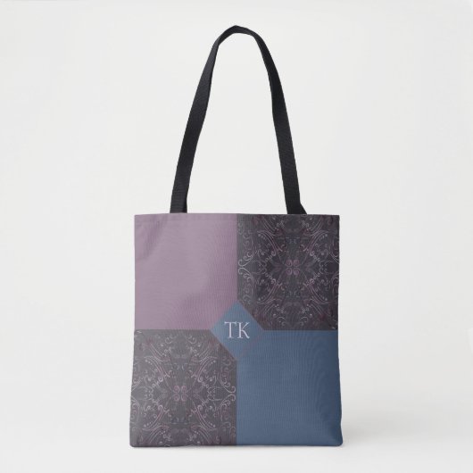 Blauwe en blauwe Canvas tas (Voorkant)