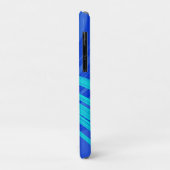 Blauwe en Blauwgroen Abstracte lijnen Case-Mate iPhone Case (Achterkant/links)