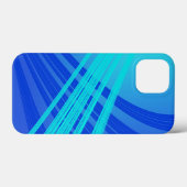 Blauwe en Blauwgroen Abstracte lijnen Case-Mate iPhone Case (Achterkant (horizontaal))