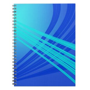 Blauwe en Blauwgroen Abstracte lijnen Notitieboek