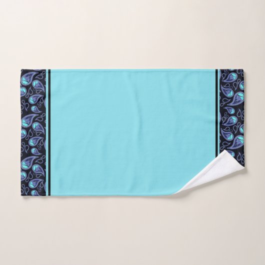 Blauwe en blauwgroen badhanddoekset bad handdoek (Handdoek)