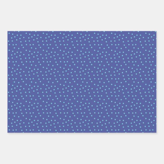 Blauwe en Blauwgroen Stippen Inpakpapier Vel (Voorkant 3)