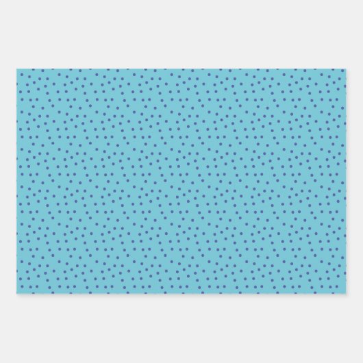 Blauwe en Blauwgroen Stippen Inpakpapier Vel (Voorkant 2)