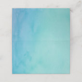 Blauwe en Blauwgroen Waterverf Blank (Buitenkant ongevouwen)