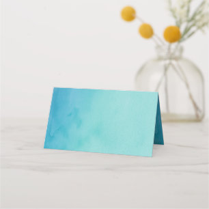 Blauwe en Blauwgroen Waterverf Blank