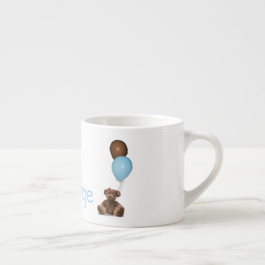 Blauwe en chocolade ballonnen Teddy Bears Baby Mok (Rechts)