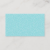 Blauwe en Chocolade Sprinkle Donuts Display Douche Informatiekaartje (Achterkant)