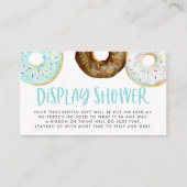 Blauwe en Chocolade Sprinkle Donuts Display Douche Informatiekaartje (Voorkant)