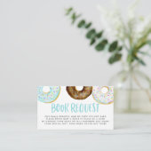 Blauwe en chocolade Waterverf Donuts Book Request Informatiekaartje (Staand voorkant)