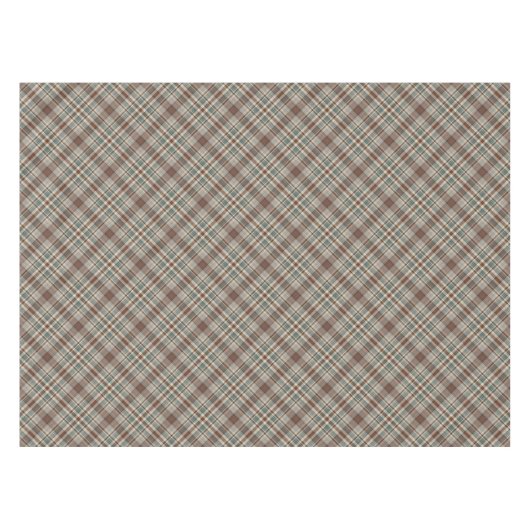 Blauwe en chocoladebruine cheque tafelkleed (Voorkant (Horizontaal))