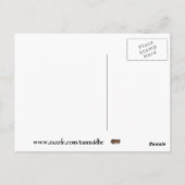 Blauwe en Cream-Rozen met monogram Briefkaart (Achterkant)