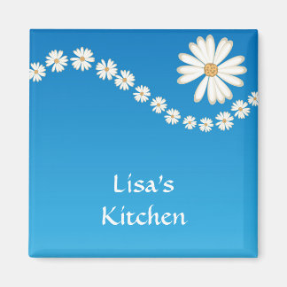 Blauwe en Daisy Magnet Magneet