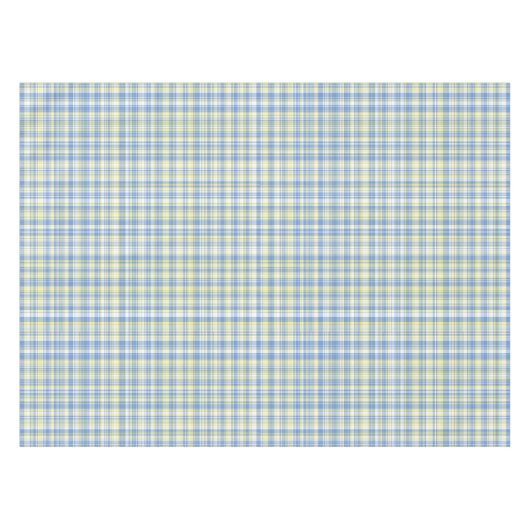 Blauwe en geelgele napjes en tegels tafelkleed (Voorkant (Horizontaal))