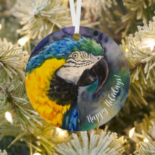Blauwe en gele ara Ornament