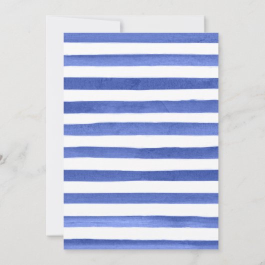 Blauwe en gele bloemen krans bruiloft save the date (Achterkant)